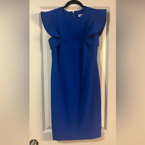 Calvin Klein Cocktail Dress (Size 4) Royal Blue - Picture 2 of 3